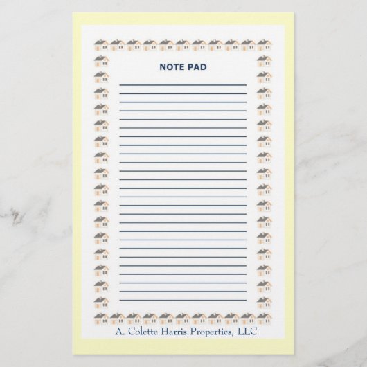 Notitieblok- Ontwerp 1 Briefpapier (Voorkant)