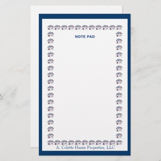 Notitieblok- Ontwerp 4 Briefpapier (Voorkant / Achterkant)