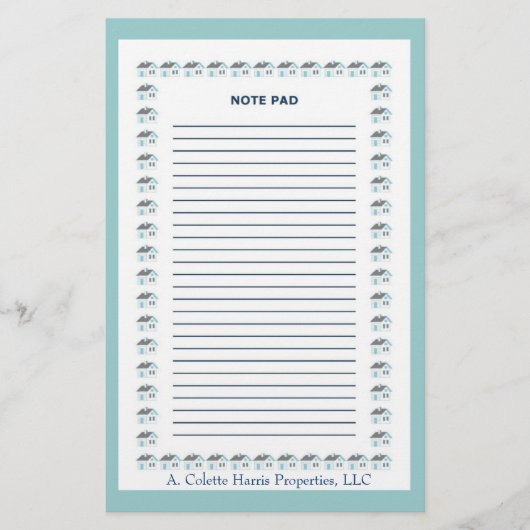 Notitieblok- Ontwerp 5 Briefpapier (Voorkant)