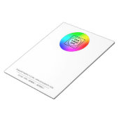 Notitieblok op letterformaat 8,5x11 met eigen logo (Schuin)