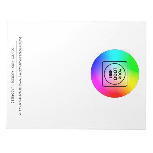 Notitieblok op letterformaat 8,5x11 met eigen logo (Voorkant)