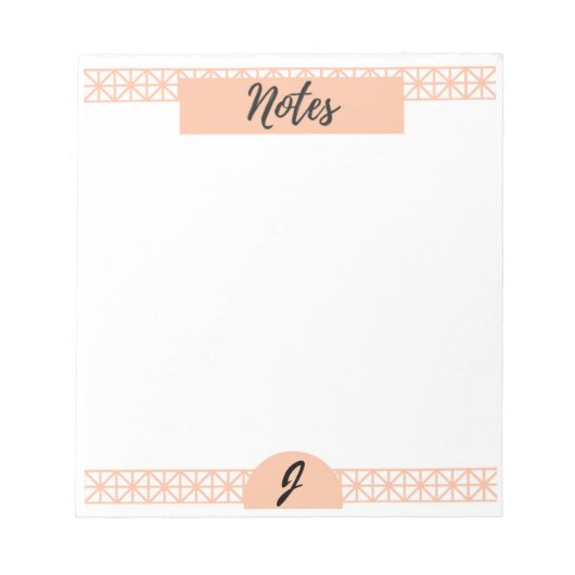 Notitieblok: Opmerkingen (monogrammed) Notitieblok (Voorkant)