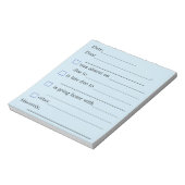 notitieblok "Opmerkingen voor de leraar" (Linkerzijde)