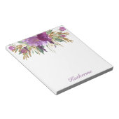 Notitieblok Paarse en gouden Waterverf Blowers (Schuin)