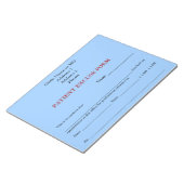 Notitieblok Patiënt-excuus (blauw) (Schuin)