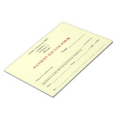 Notitieblok Patiënt-excuus (wit) (Schuin)