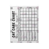 Notitieblok Pauw Print Pattern Cat Care Chore Char (Linkerzijde)