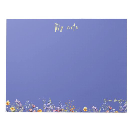 Notitieblok personaliseren | Wildflowers Notitiebl (Voorkant)
