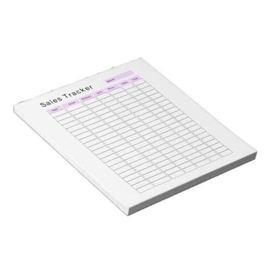 Notitieblok Planner voor Tracker van verkoop voor  (Schuin)