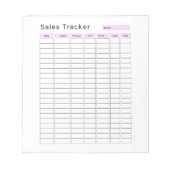 Notitieblok Planner voor Tracker van verkoop voor  (Voorkant)