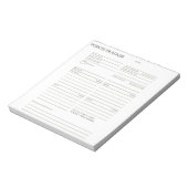 Notitieblok punttracering (Linkerzijde)