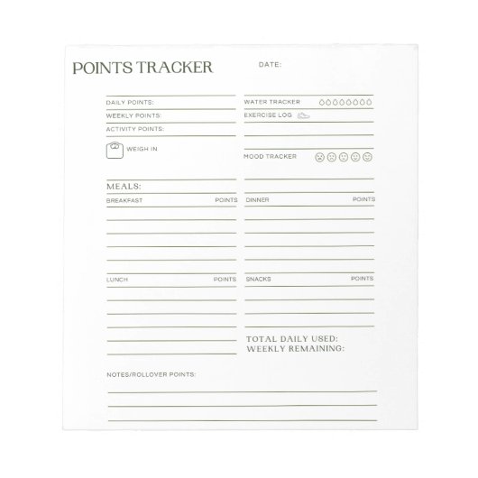 Notitieblok punttracering (Voorkant)