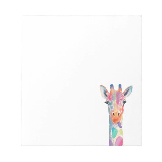 Notitieblok regenboogGiraffe (Voorkant)