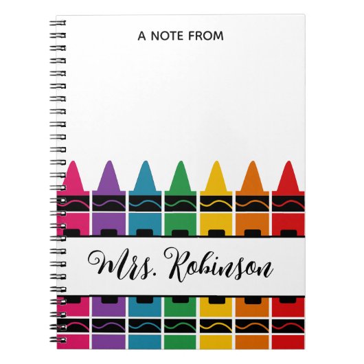 Notitieblok Regenboogkrijt voor waardering voor le Notitieboek (Voorkant)