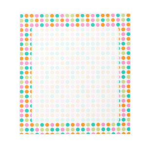 Notitieblok regenboogretro polka puntpatroon