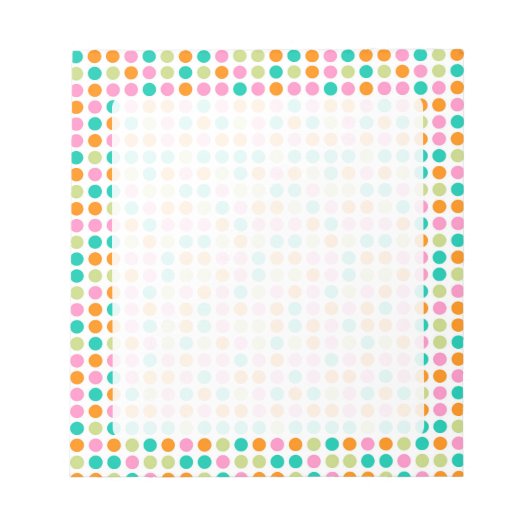 Notitieblok regenboogretro polka puntpatroon (Voorkant)