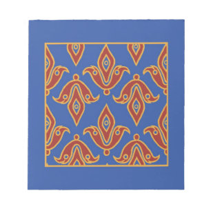 Notitieblok, Rood, Blauw, Gouden Fleur de Lys Notitieblok