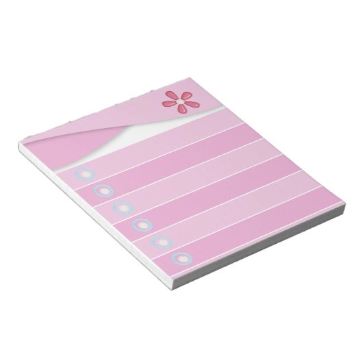 Notitieblok - roze (Schuin)