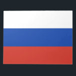 Notitieblok Russische vlag (Rusland)<br><div class="desc">Dit ontwerp is voorzien van de nationale vlag van Rusland (ook wel de Russische Federatie genoemd), een transcontinentaal land dat zich in Oost-Europa en Noord-Azië bevindt. Rusland is het grootste land ter wereld en het is het dichtstbevolkte land in Europa. Rusland bestaat uit meer dan een achtste van de bewoonde...</div>