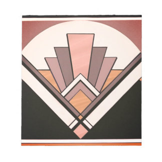 Notitieblok - Sangria Art Deco ventilatorontwerp
