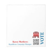 Notitieblok Sjabloon olifant Republikein (Voorkant)