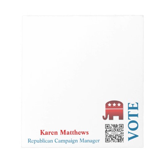 Notitieblok Sjabloon olifant Republikein (Voorkant)