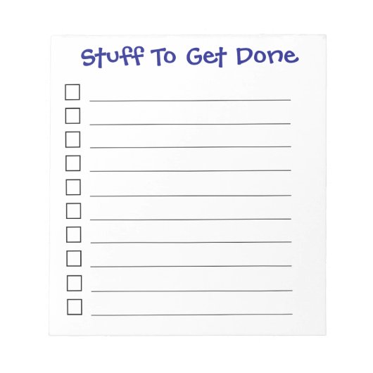 notitieblok "Te doen" (Voorkant)