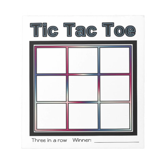Notitieblok Tic Tac Toe Game (Voorkant)