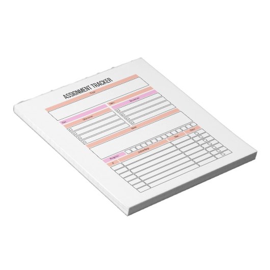 Notitieblok Toewijzingstracker (Schuin)