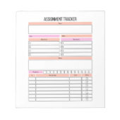 Notitieblok Toewijzingstracker (Voorkant)