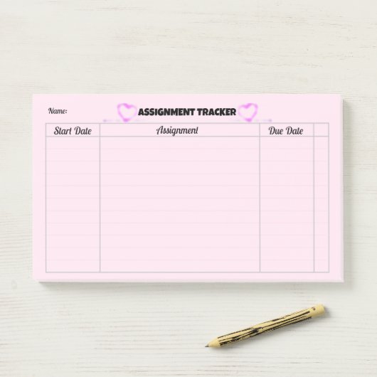 Notitieblok Toewijzingstracker Post-it® Notes (Op bureau)