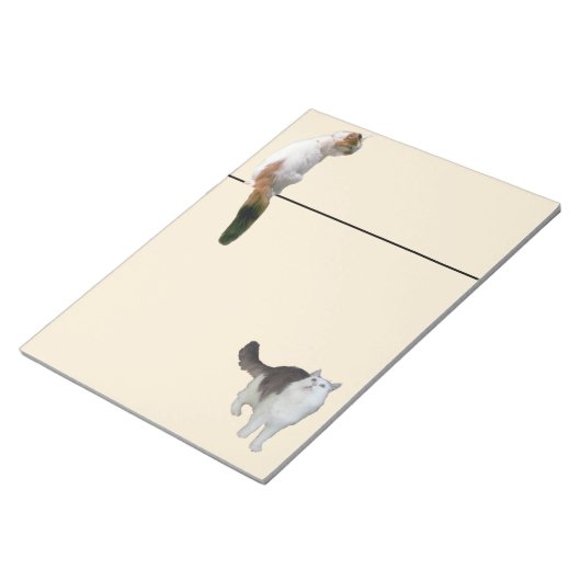 Notitieblok - twee katten en een lijn (Schuin)