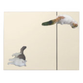 Notitieblok - twee katten en een lijn (Voorkant)