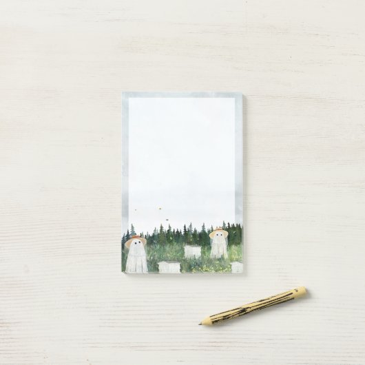 Notitieblok van de bijenteelt post-it® notes (Op bureau)