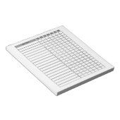 Notitieblok van de dagelijkse takencontrolelijst (Schuin)