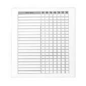 Notitieblok van de dagelijkse takencontrolelijst (Voorkant)