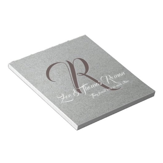 Notitieblok van de familie monogrammed (Schuin)