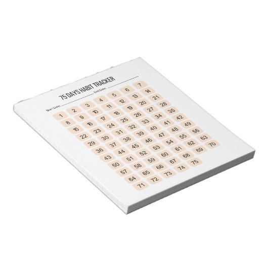 Notitieblok van de gewoontetracker-planner (Schuin)