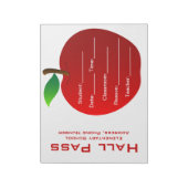 Notitieblok van de Hall Pass van de leraar (Linkerzijde)