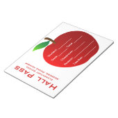 Notitieblok van de Hall Pass van de leraar (Schuin)