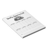 notitieblok van de kruidenierslijst (Schuin)