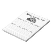 notitieblok van de kruidenierslijst (Linkerzijde)