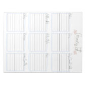 Notitieblok van de lijst van kruidenierswaren (Voorkant)