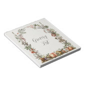 Notitieblok van de lijst van kruidenierswaren (Schuin)