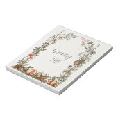 Notitieblok van de lijst van kruidenierswaren (Linkerzijde)