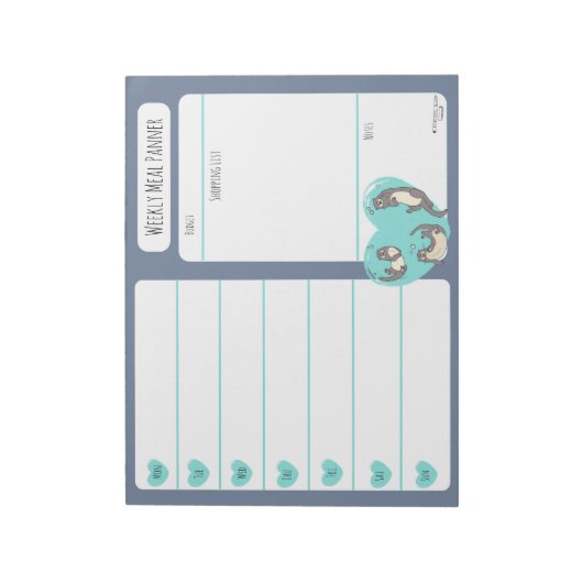 Notitieblok van de Otter Weekly Meal Planer (Linkerzijde)