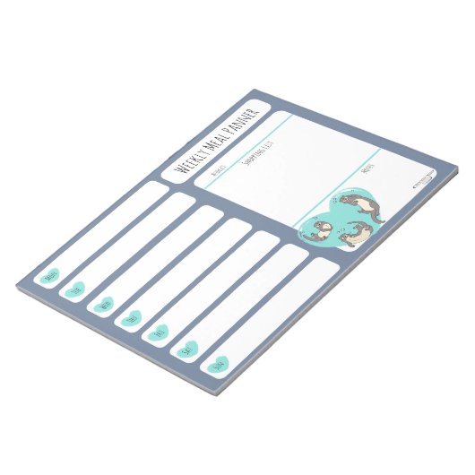 Notitieblok van de Otter Weekly Meal Planer (Schuin)