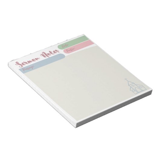 Notitieblok van de preek (Schuin)