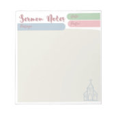 Notitieblok van de preek (Voorkant)