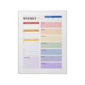 Notitieblok van de Rainbow Weekly Planner van foto (Linkerzijde)